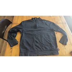 Van Heusen Mens XL Pullover 1/4 Zip Long Sleeve Sweater Gray Heathered